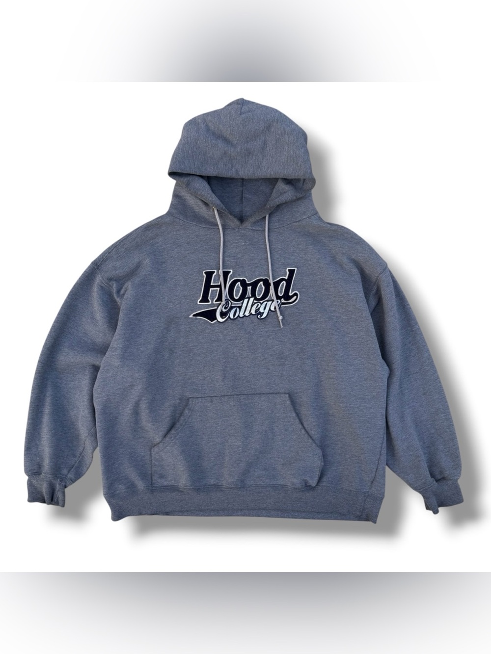 Vintage Jansport Hood College Maryland Hoodie Gray Size XL Boxy 90s Y2K